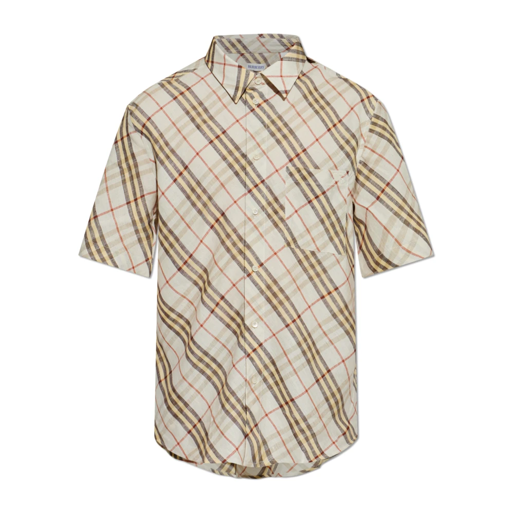 Burberry Men's Gray Roland Shirt - Short Sleeve Shirts - Xl - Shirts