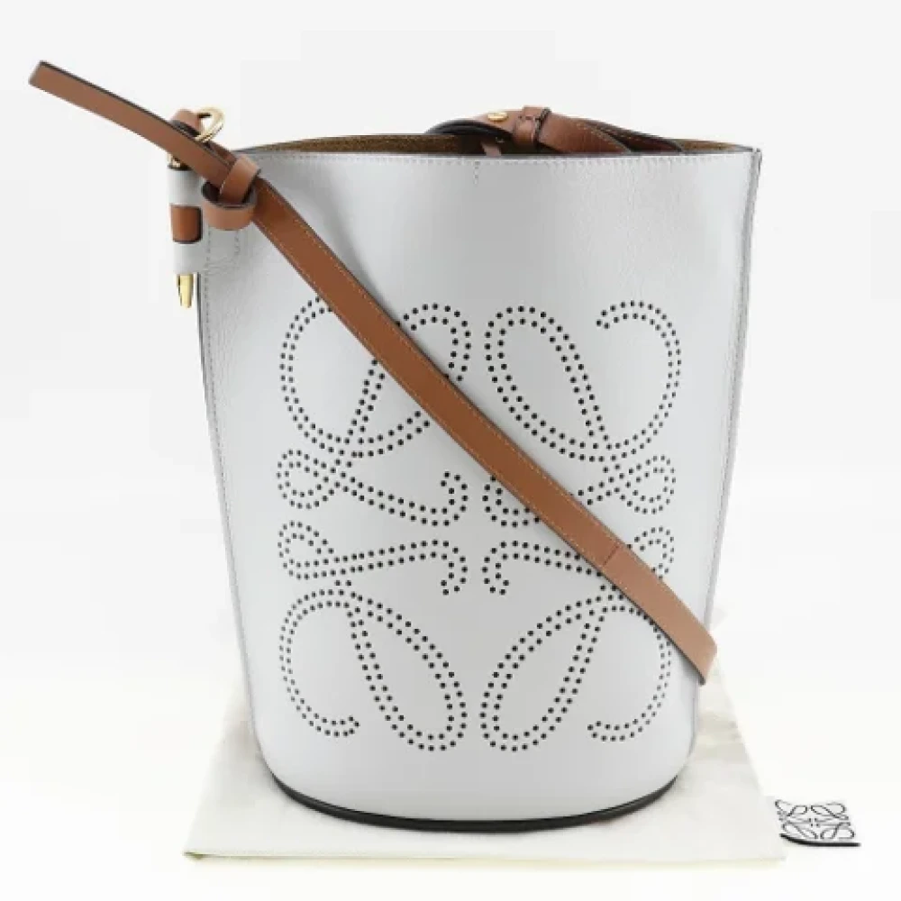 Loewe Pre-owned Fabric shoulder-bags White Dames