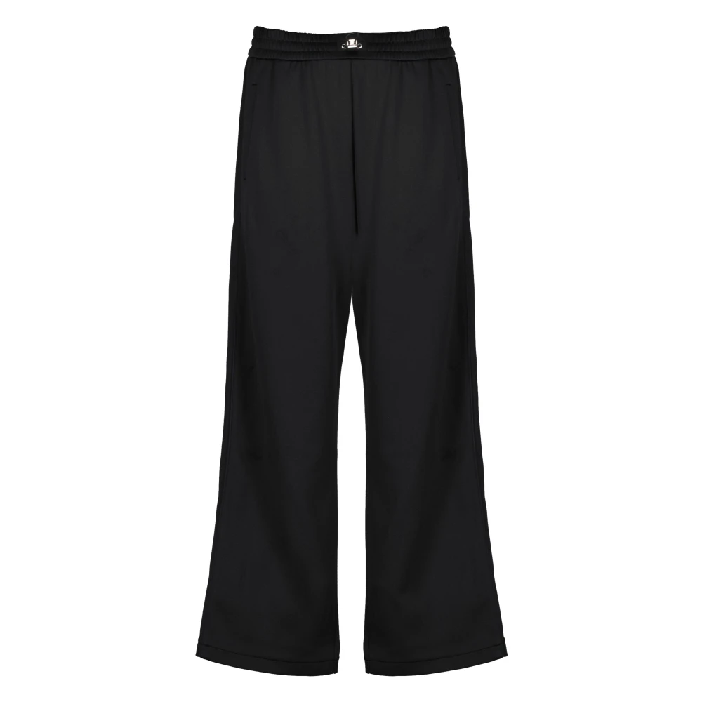 Fendi Men's Black Wide Trousers - Wide Trousers - M - Trousers