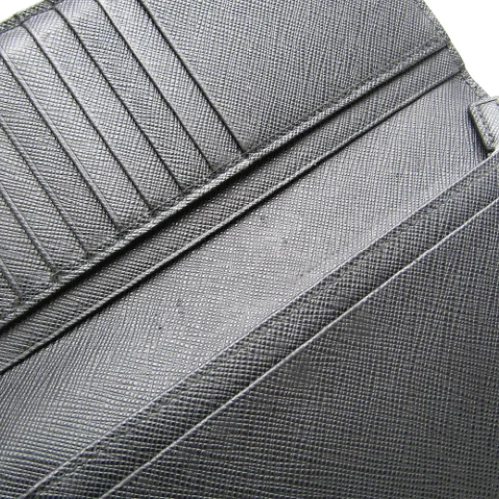 Prada Vintage Pre-owned Leather wallets Black Heren