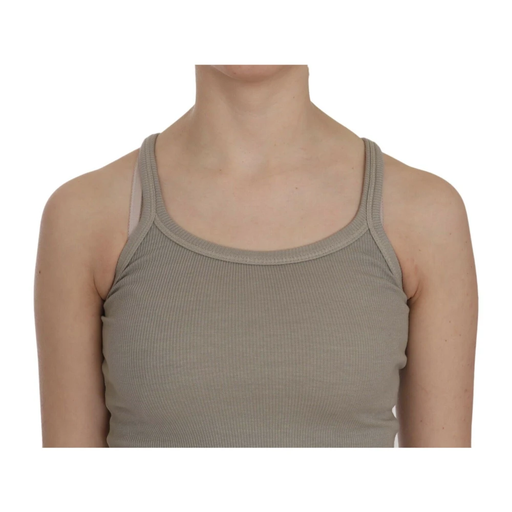 Pink Memories Chique Beige Spaghetti Strap Top Gray Dames