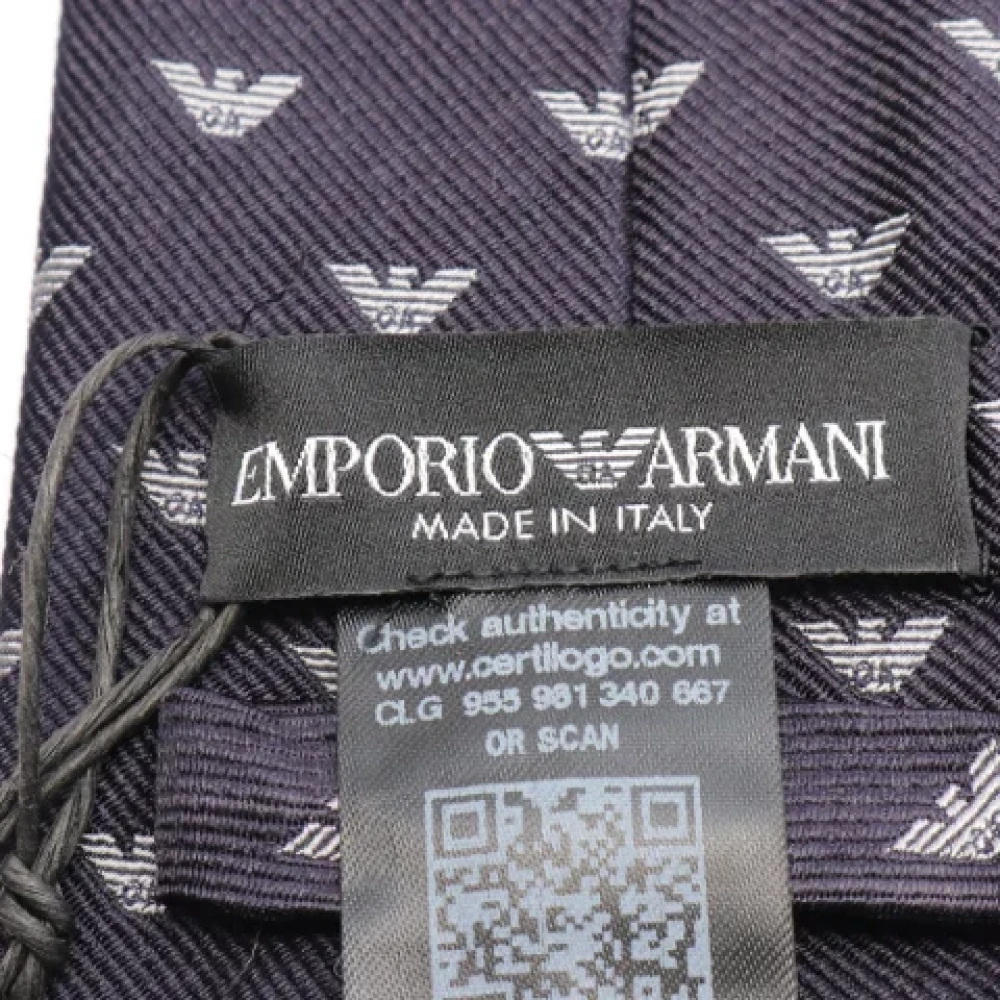 Armani Pre-owned Silk home-office Blue Heren