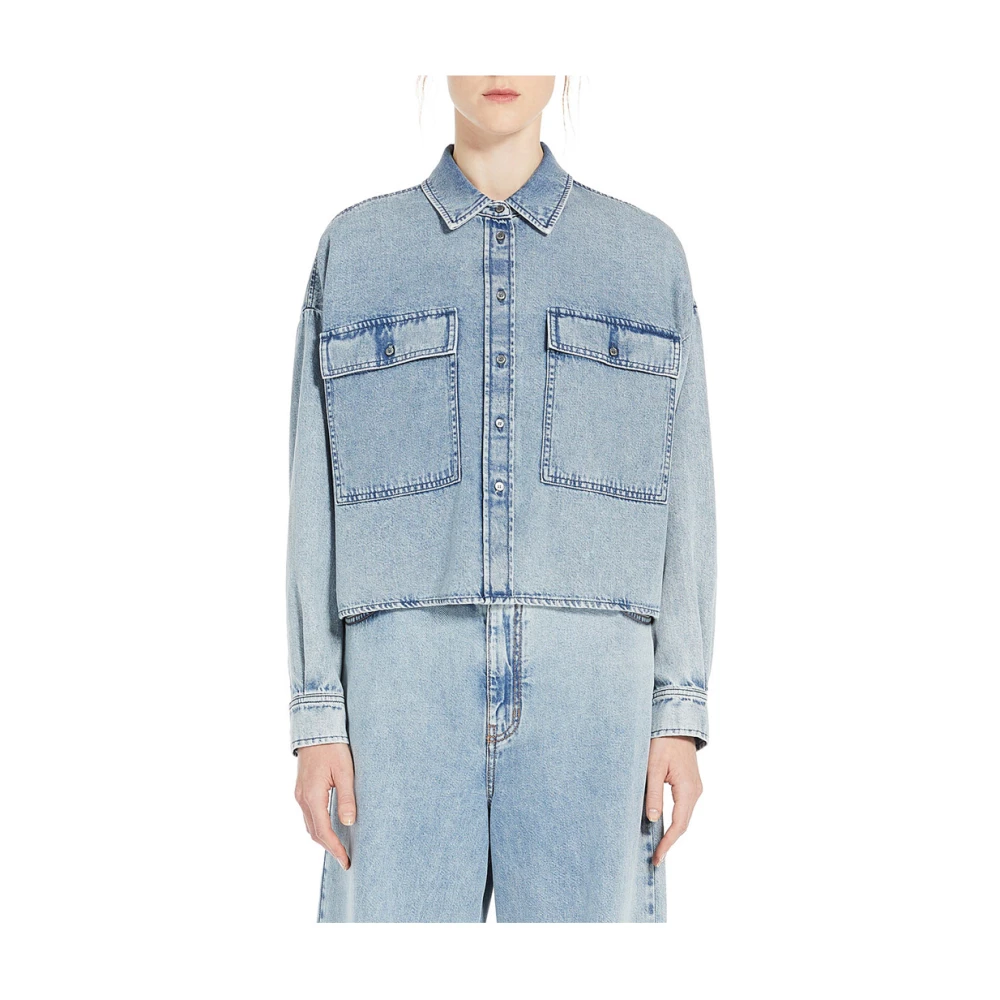 Max Mara Weekend Blauwe Weekend Blouse Chic Casual Elegant Blue Dames