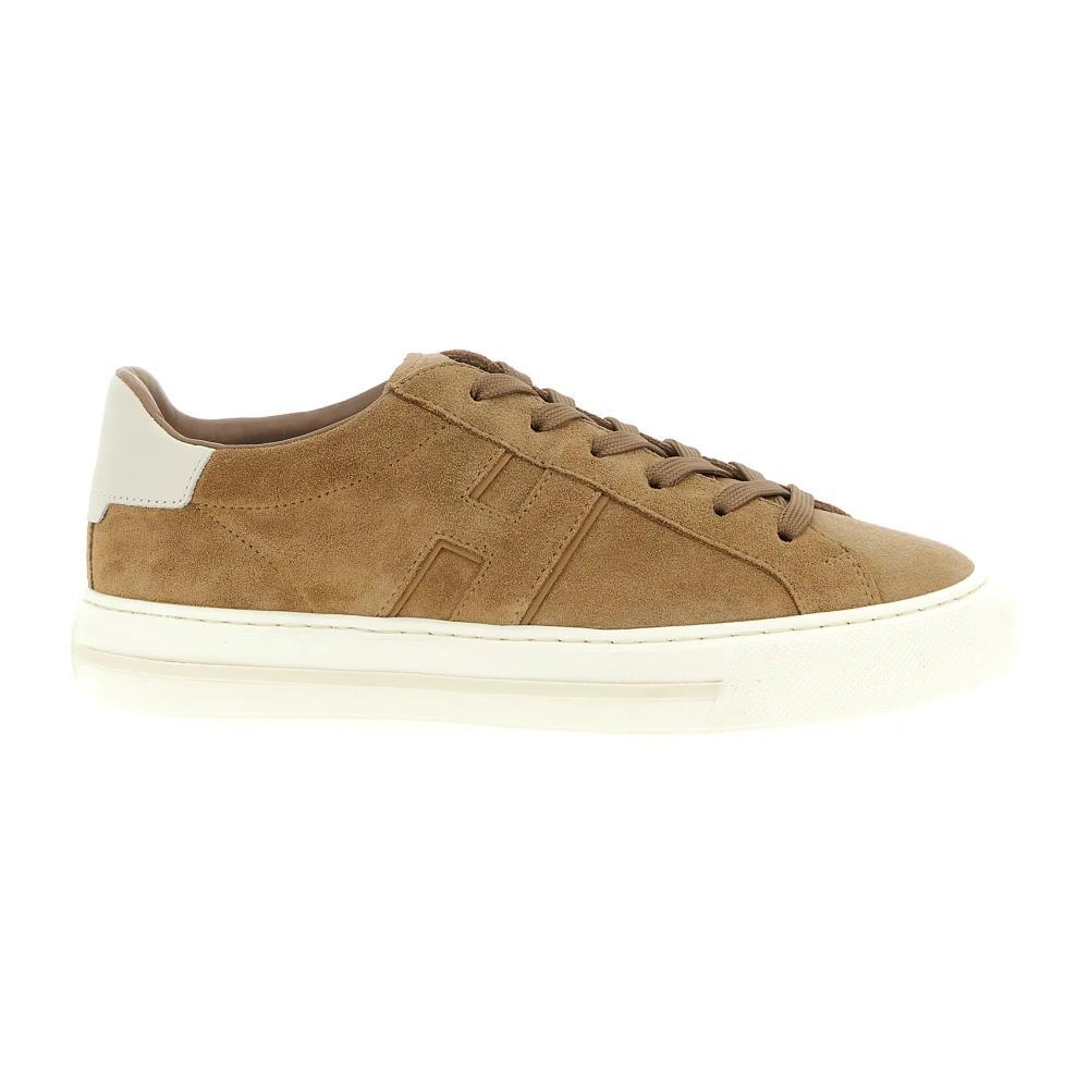 Hogan Men's Beige Sneakers, 10 Uk, H691 Suede Trainers