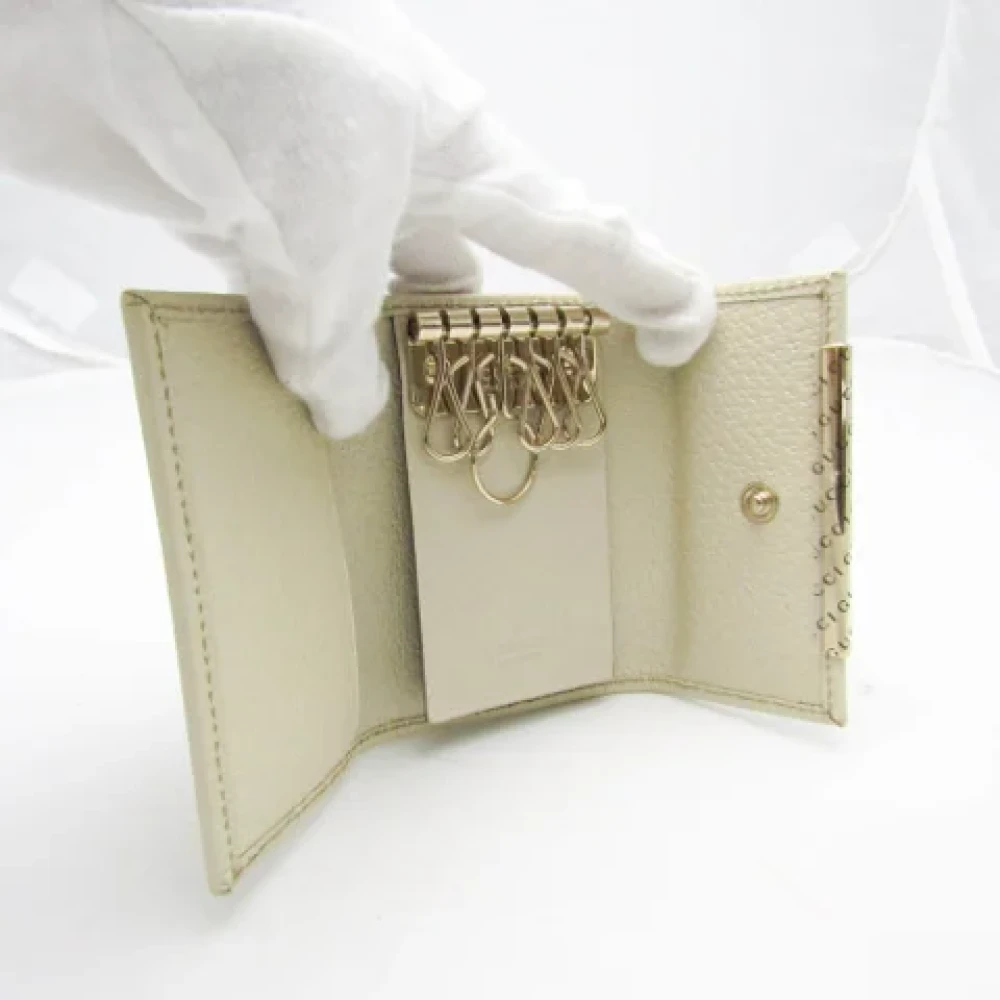 Gucci Vintage Pre-owned Canvas key-holders Beige Dames