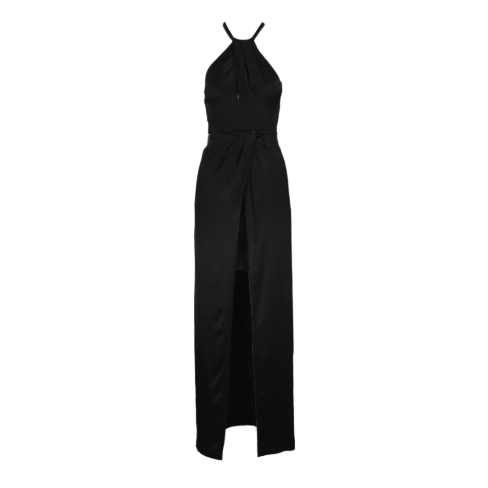 Nenette Slim Fit Maxi Jurk Black Dames