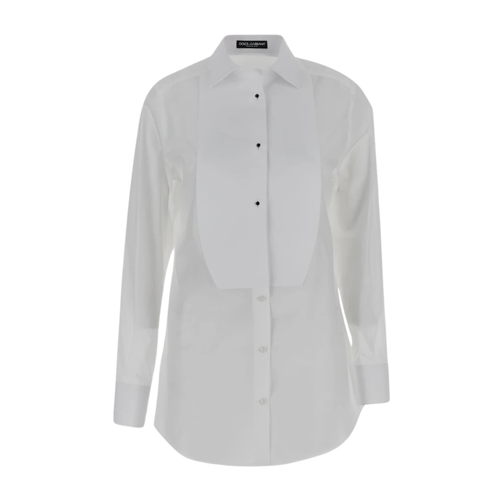 Dolce & Gabbana Katoenen shirt in wit White Dames