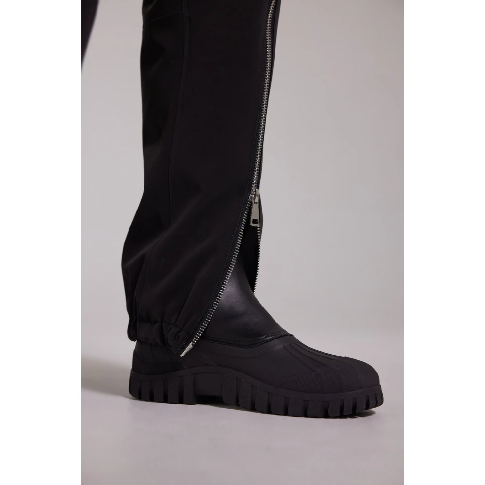 Stutterheim Matte Overall Broek met Beenritsen Black Heren