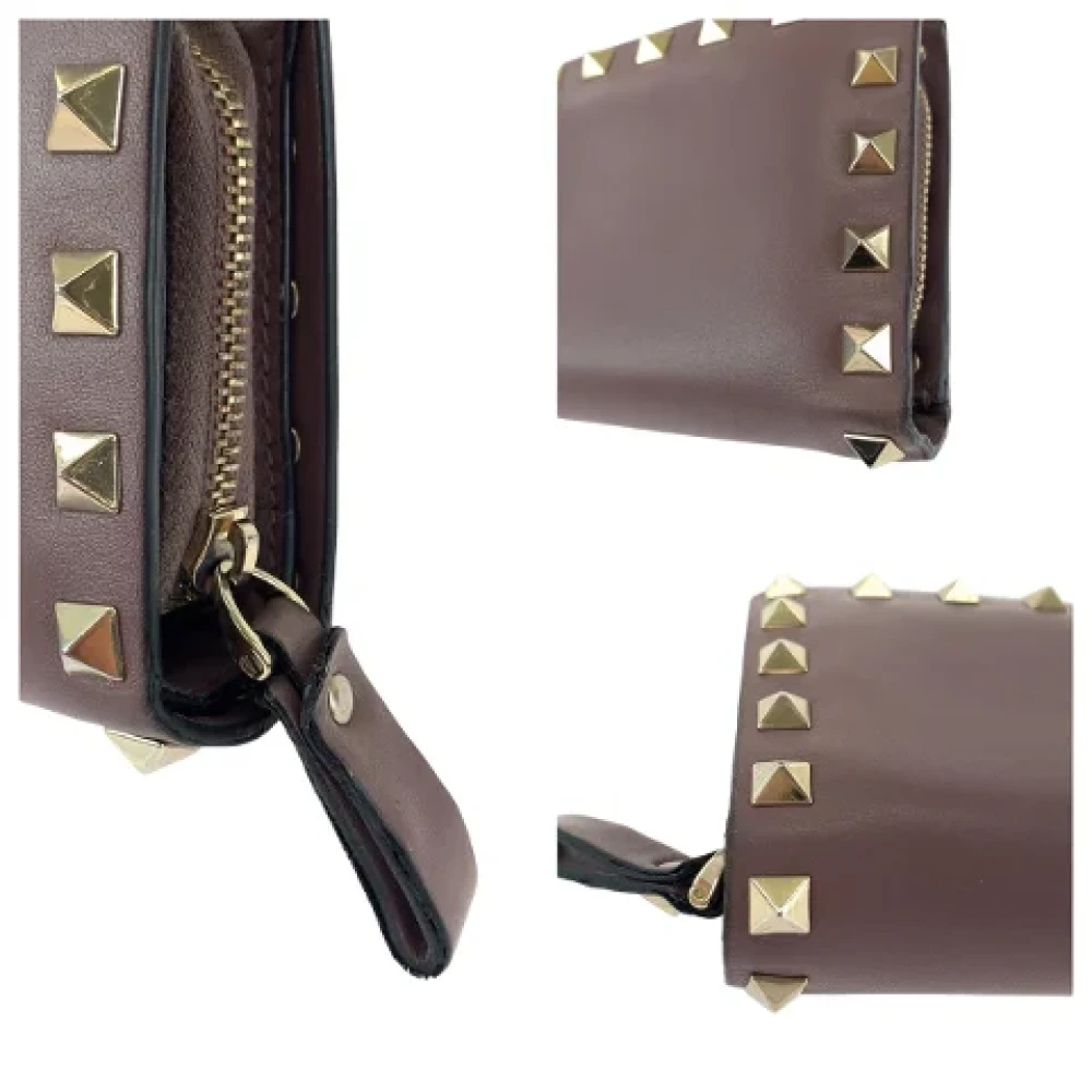 Valentino Vintage Pre-owned Leather wallets Purple Dames