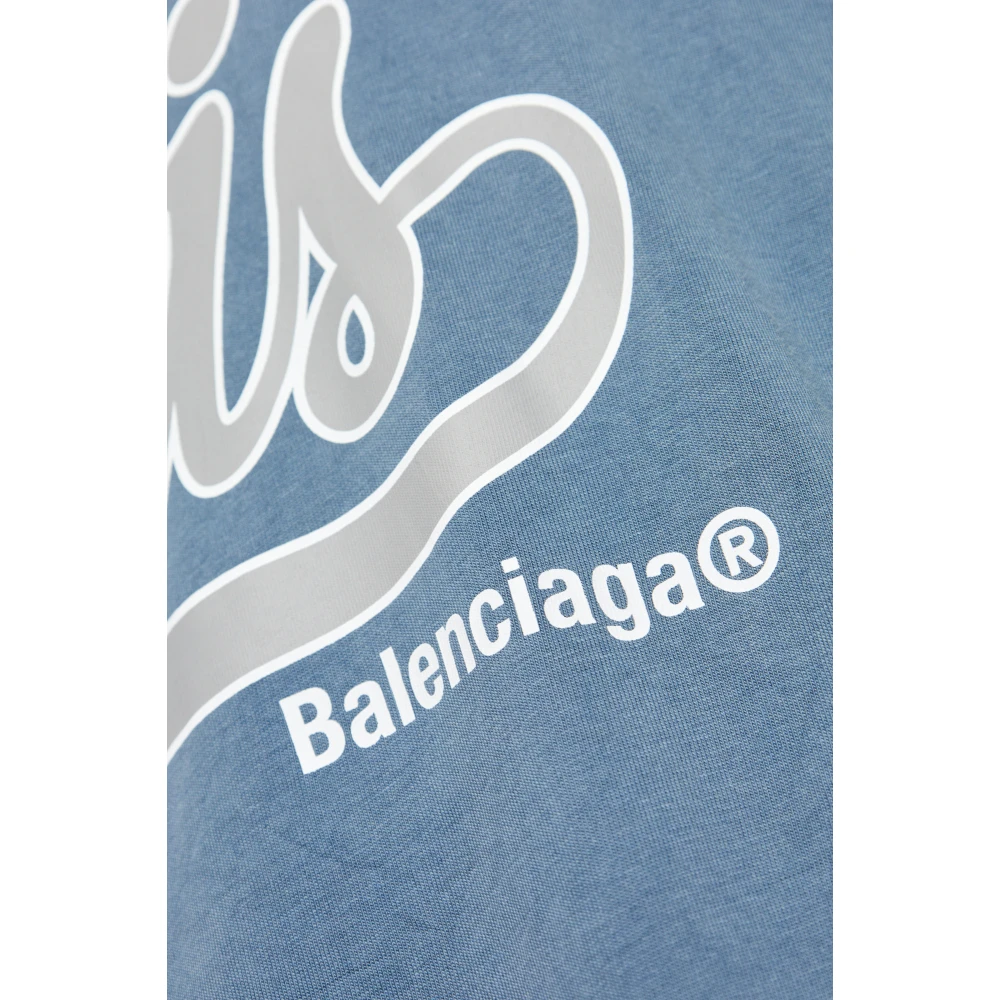 Balenciaga T-shirt met print Blue Heren