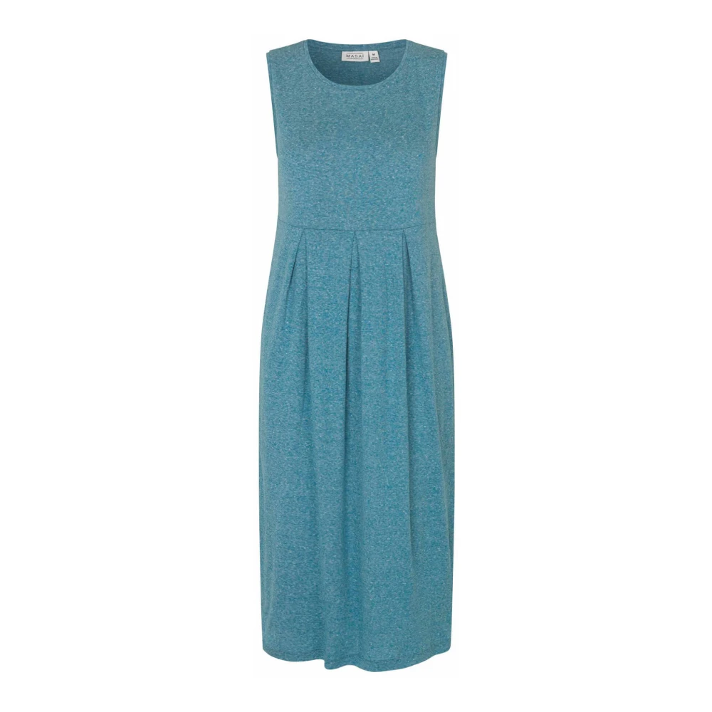 Masai Celestial jurk met ronde hals Blue Dames