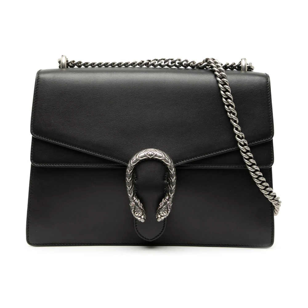 Gucci Vintage Women's Black Pre-Owned Shoulder Bag With Chain Strap