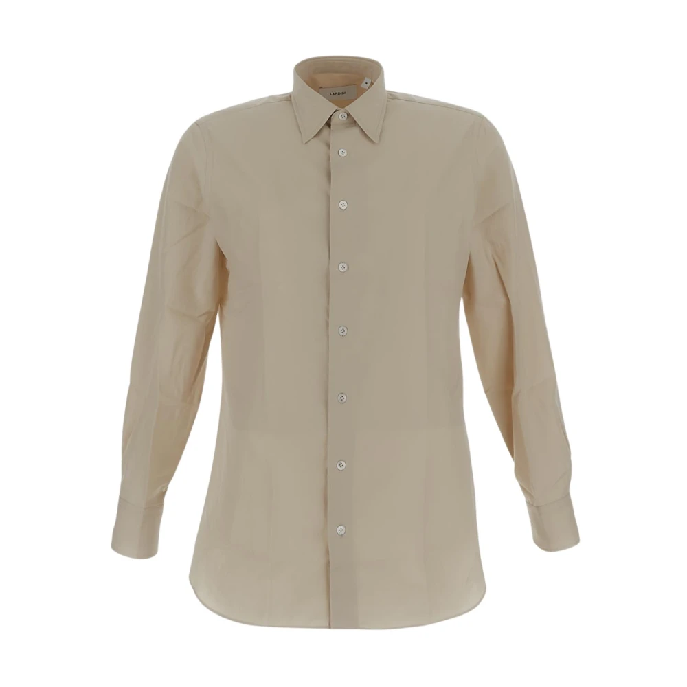 Lardini Katoenen Herenoverhemd Beige Heren