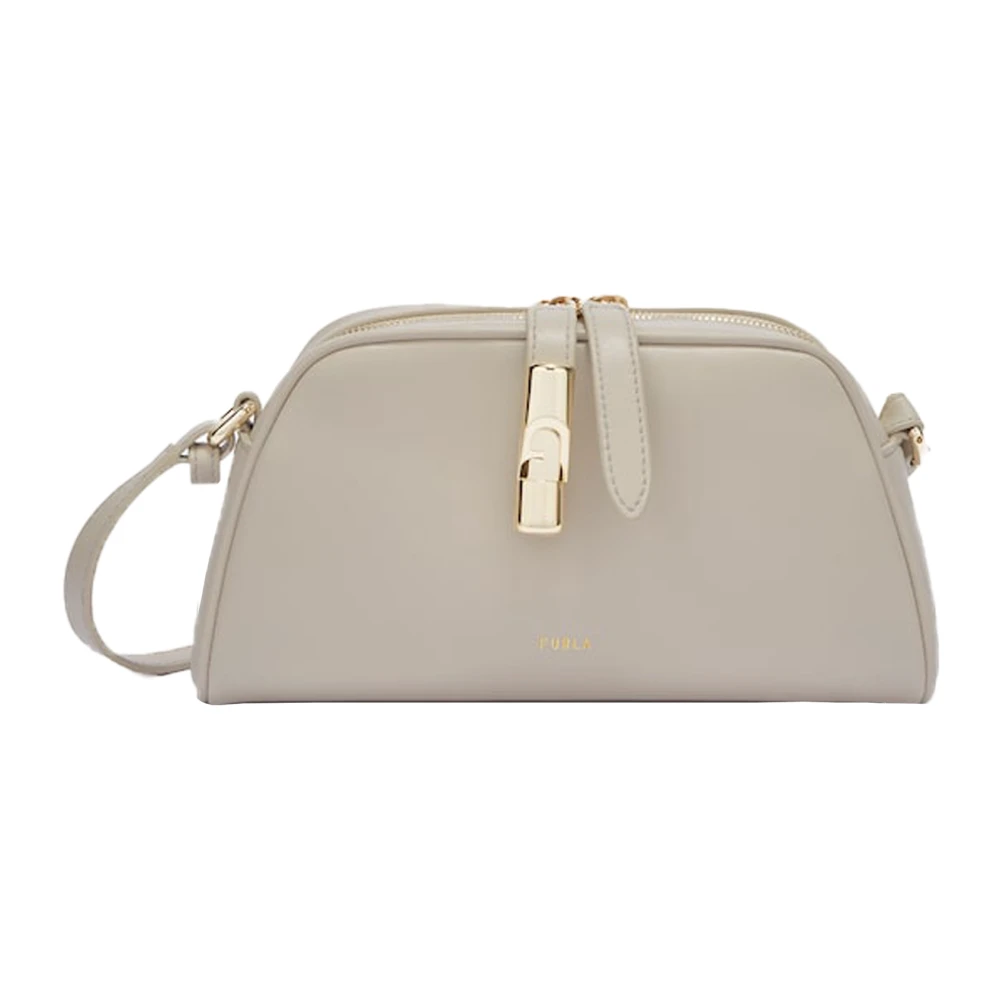 Furla Elegante Crossbody Tas met Verfijnde Details White Dames