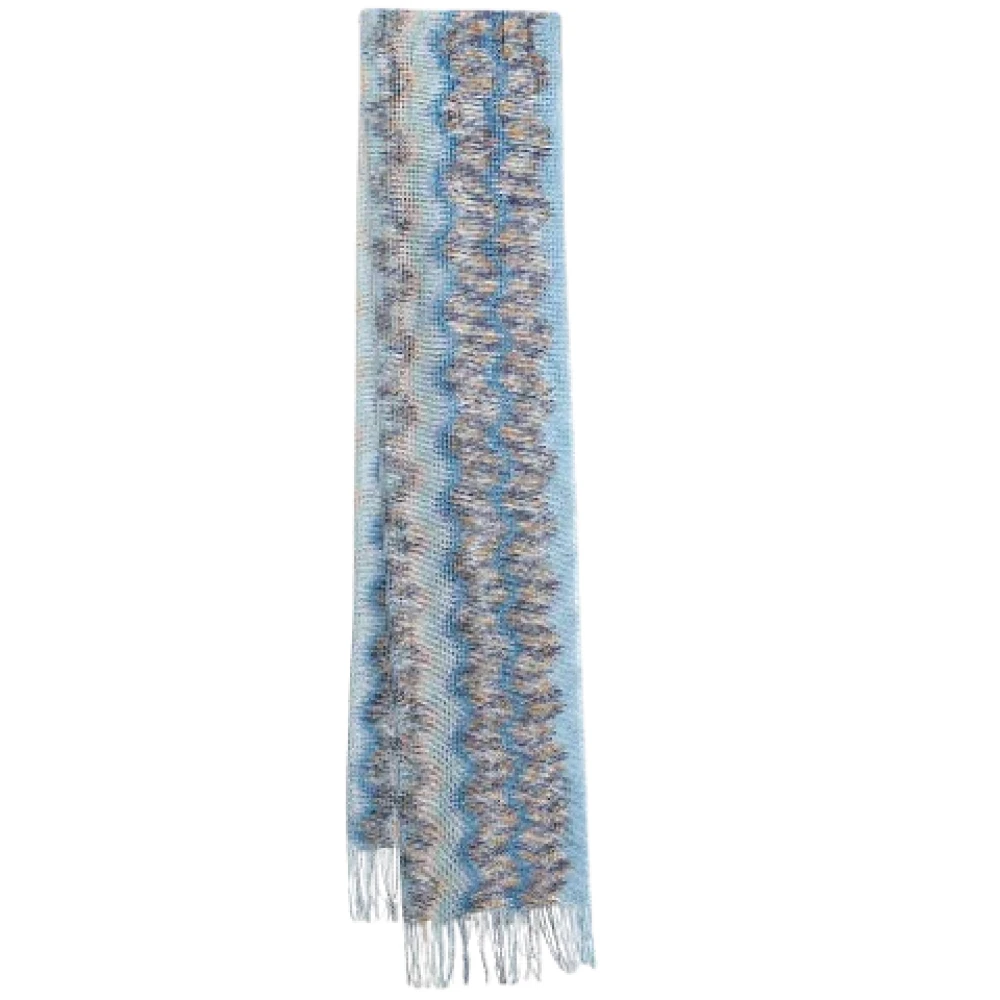 Missoni Pre-owned Fabric scarves Blue Dames