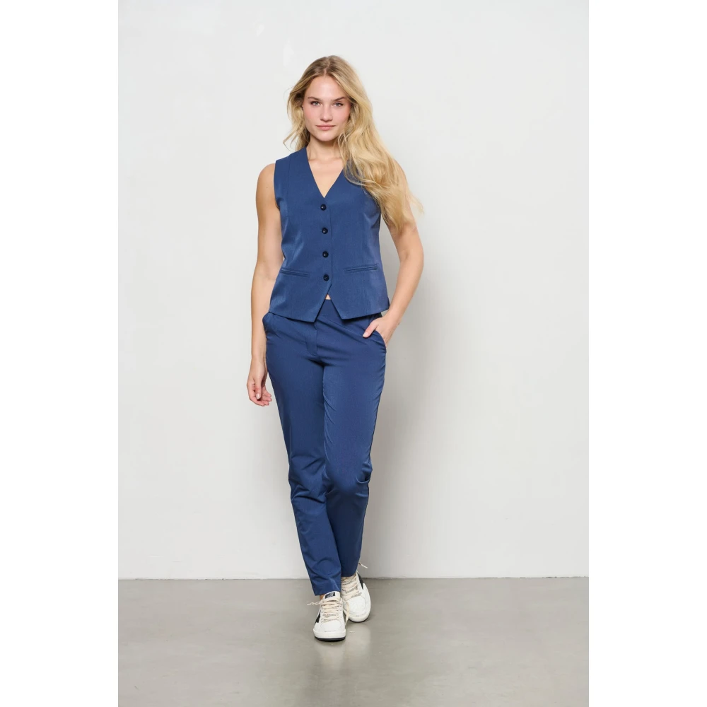 &Co Woman Slim Fit Broek Blue Dames