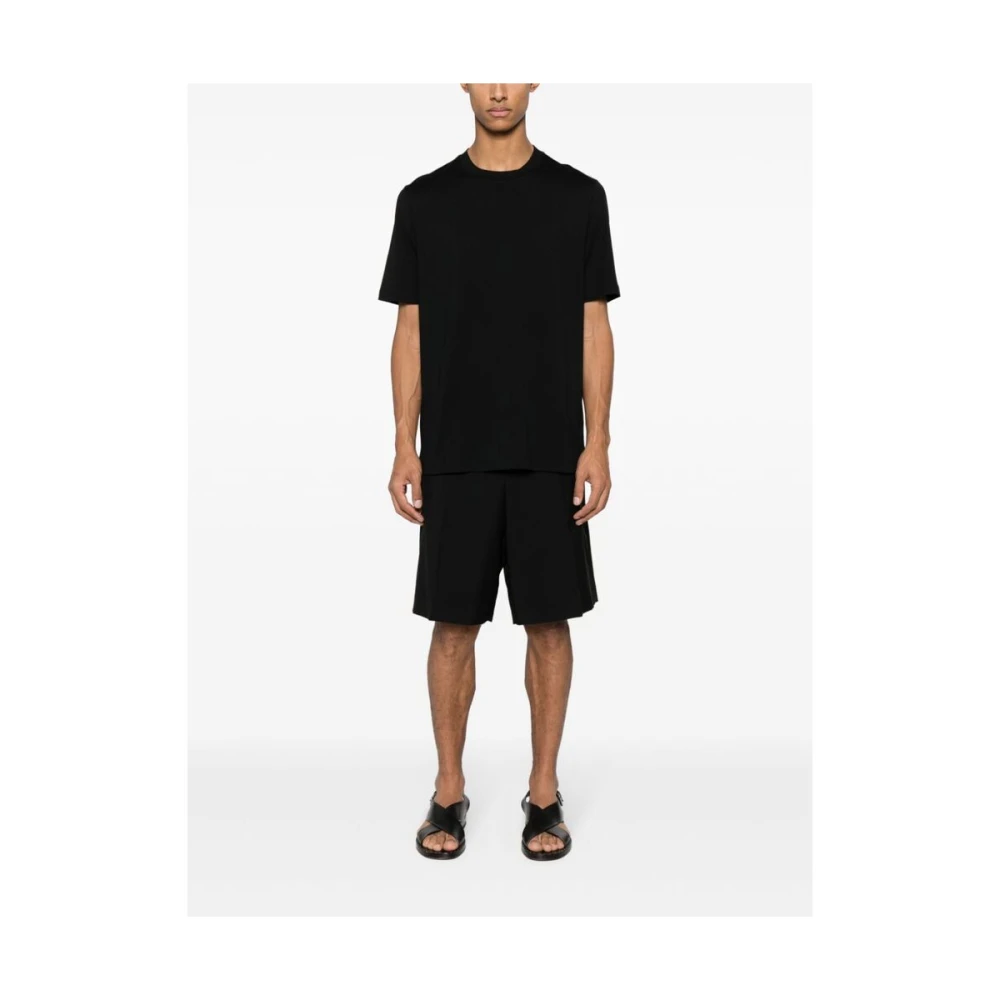 BRUNELLO CUCINELLI Zwart Katoenen Jersey T-Shirt Black Heren