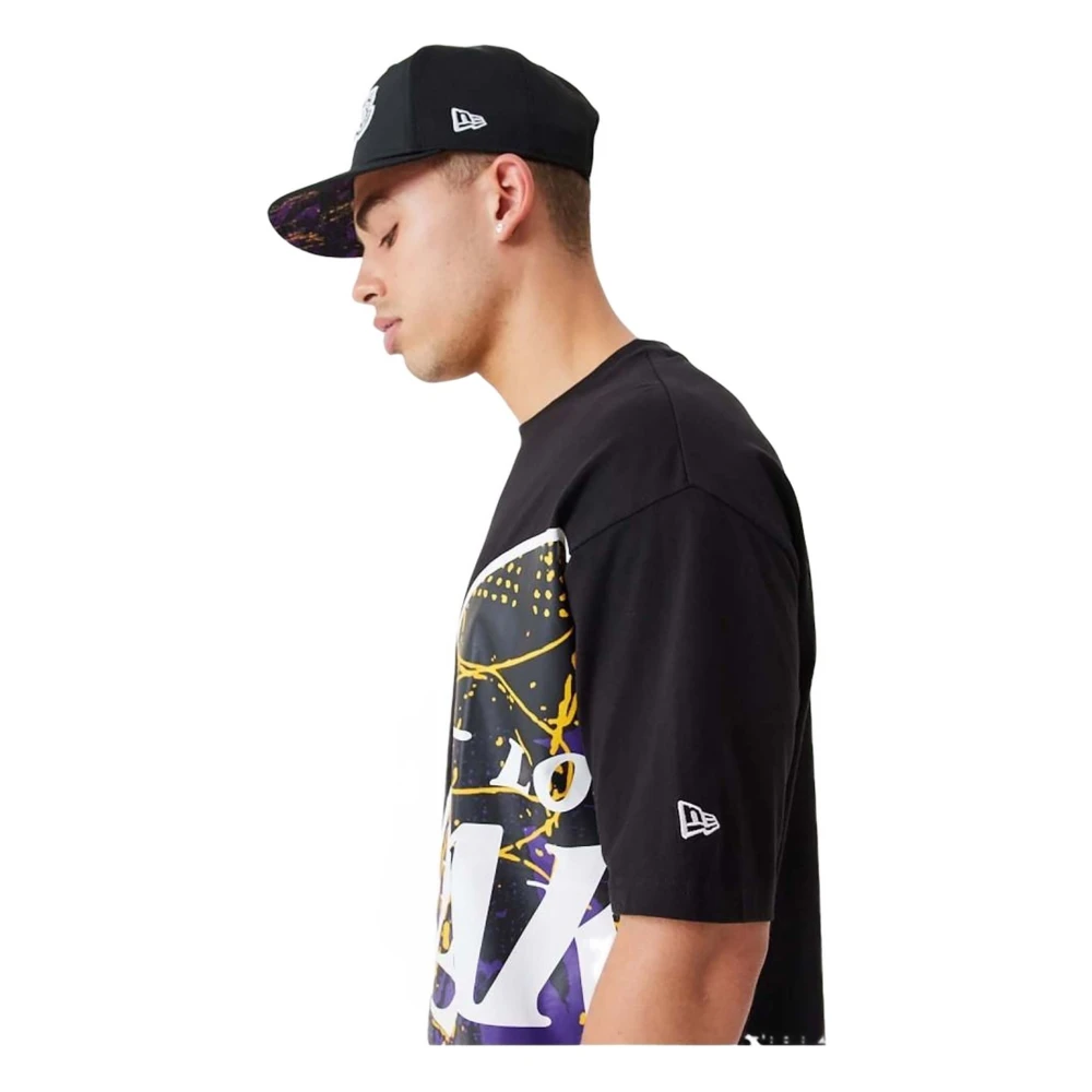 new era Los Angeles Lakers T-shirt Black Heren