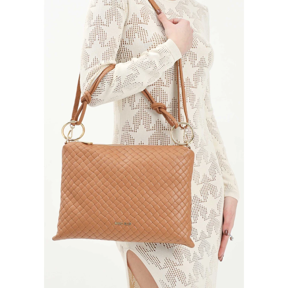 Marc Ellis Elegante Dallas Plot Camel Schoudertas Brown Dames