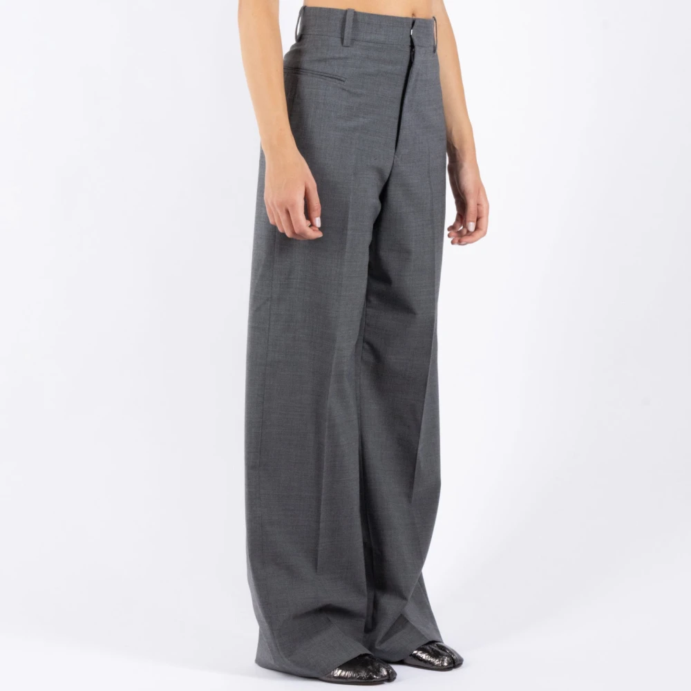 MM6 Maison Margiela Grijze Wollen Broek Gray Dames