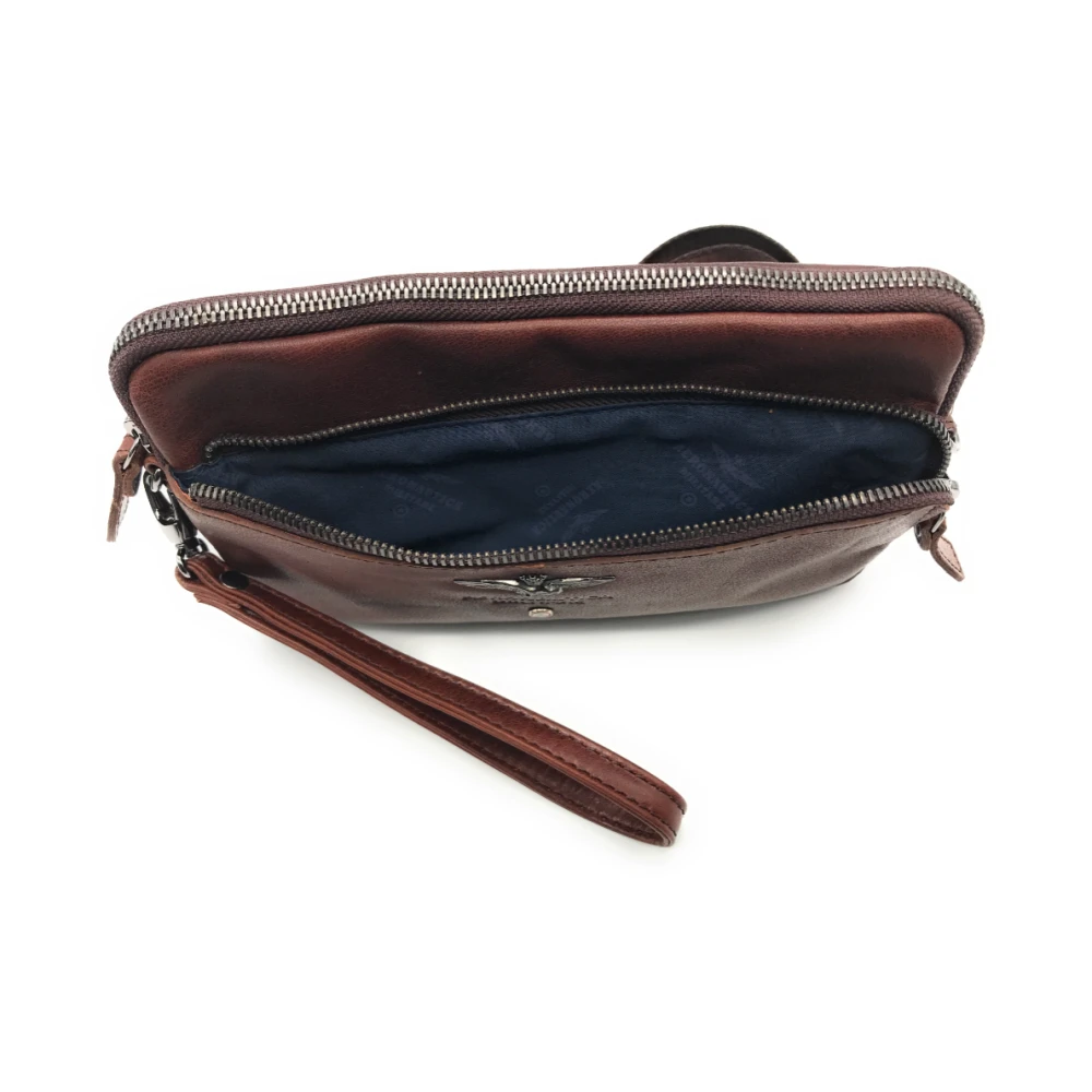 aeronautica militare Vintage Clutch Am-356 Brown Heren