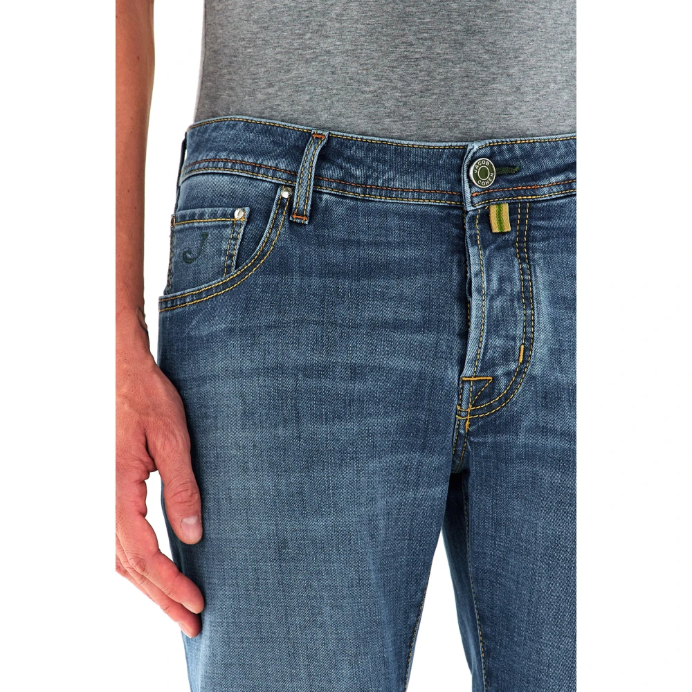 Jacob Cohën Blauwe Denim Jeans Blue Heren