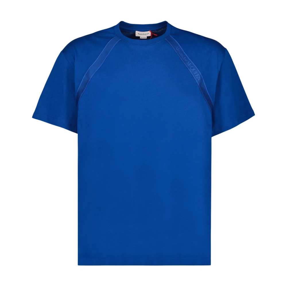 Alexander mcqueen Logo Band T-Shirt Blue Heren