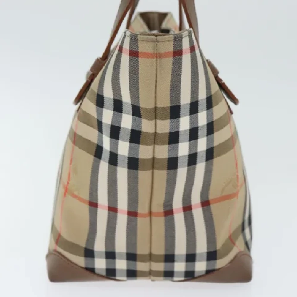 Burberry Vintage Pre-owned Canvas handbags Beige Dames