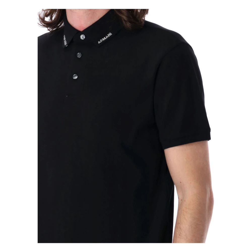 Emporio Armani Klassiek Polo Shirt voor Mannen Black Heren