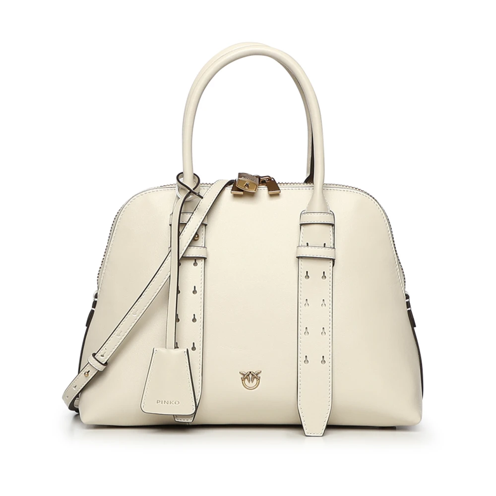 Pinko Women's White Bowling Medium Handbag - Handbags - One Size - Bags
