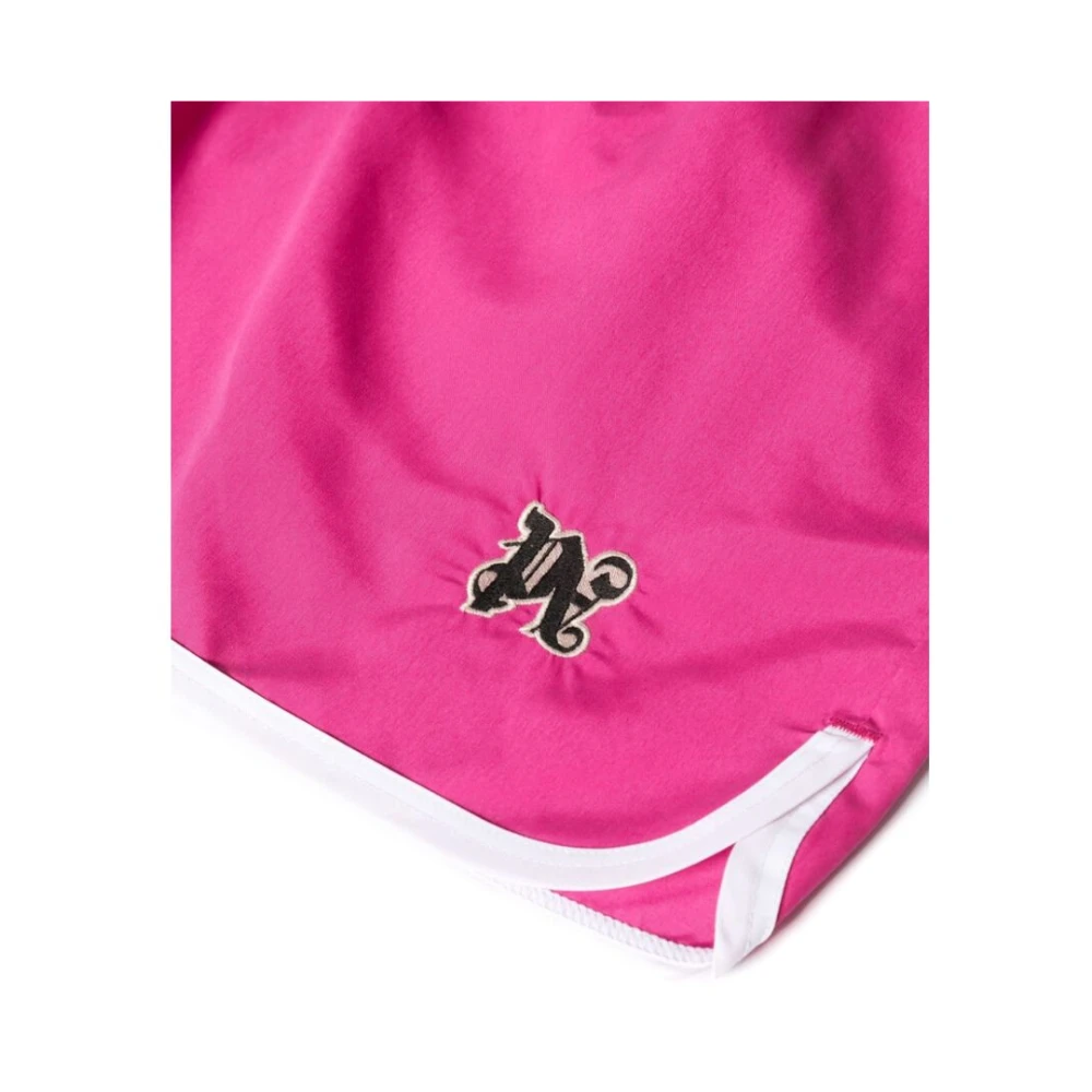 Palm Angels Fuchsia Beachwear met Mesh Voering Pink Heren