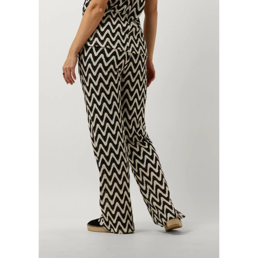 Summum Woman Zig Zag Crochet Broek Black Dames