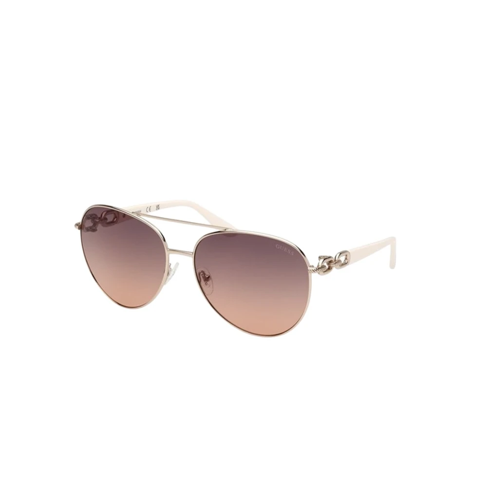 Guess Women's Yellow Sunglasses, 61 Mm, Aviator Metal Sunglasses