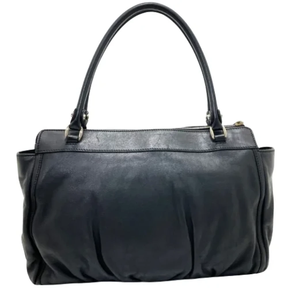 Gucci Vintage Pre-owned Leather totes Black Dames