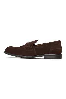 Suede Strap Loafers