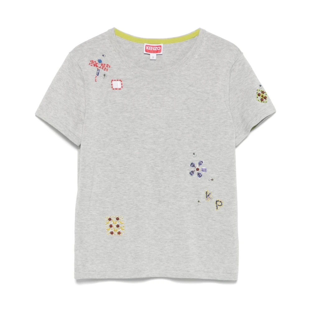 Kenzo Grijs Crew Neck Top Gray Dames