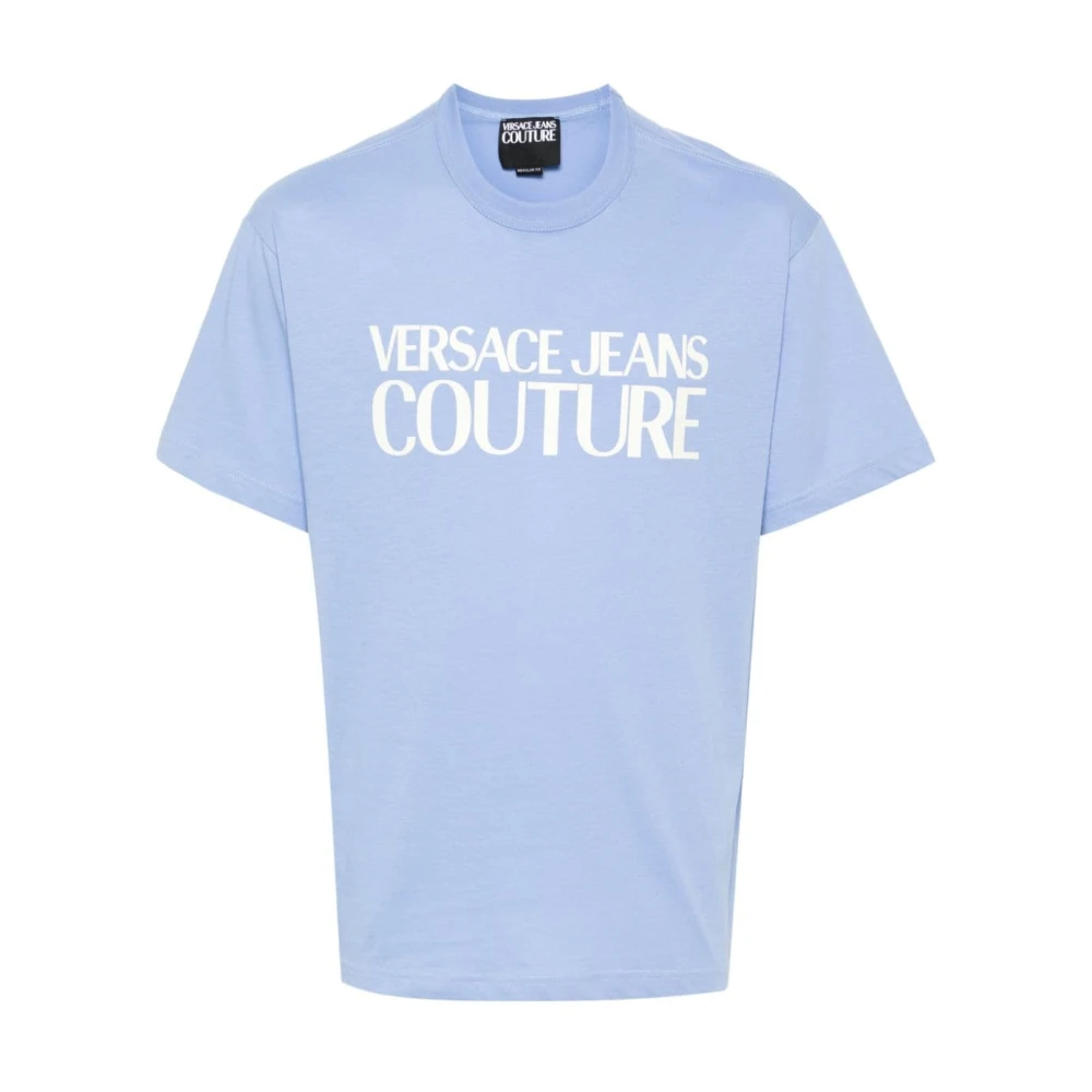 Versace Jeans Couture Lichtblauwe T-shirts en Polos Blue Heren