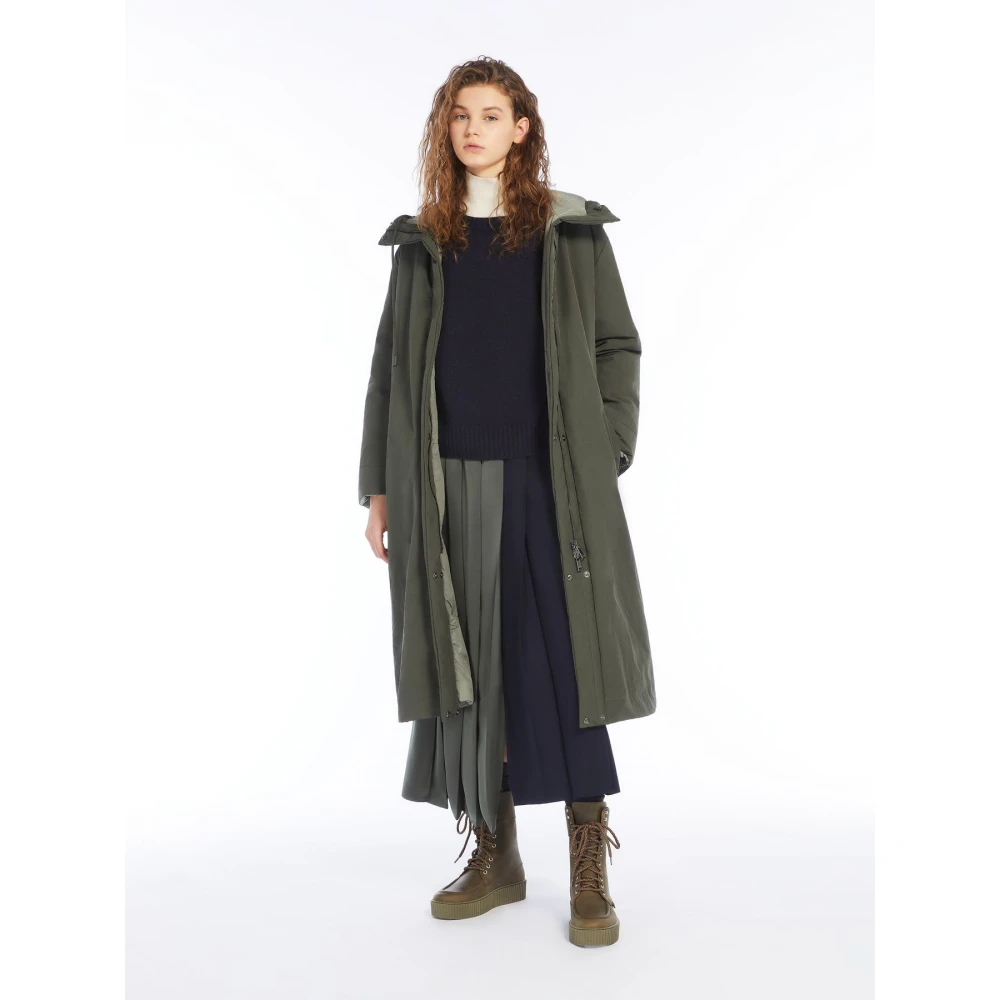 Max Mara Weekend Asymmetrische wollen en satijnen midi-rok Multicolor Dames