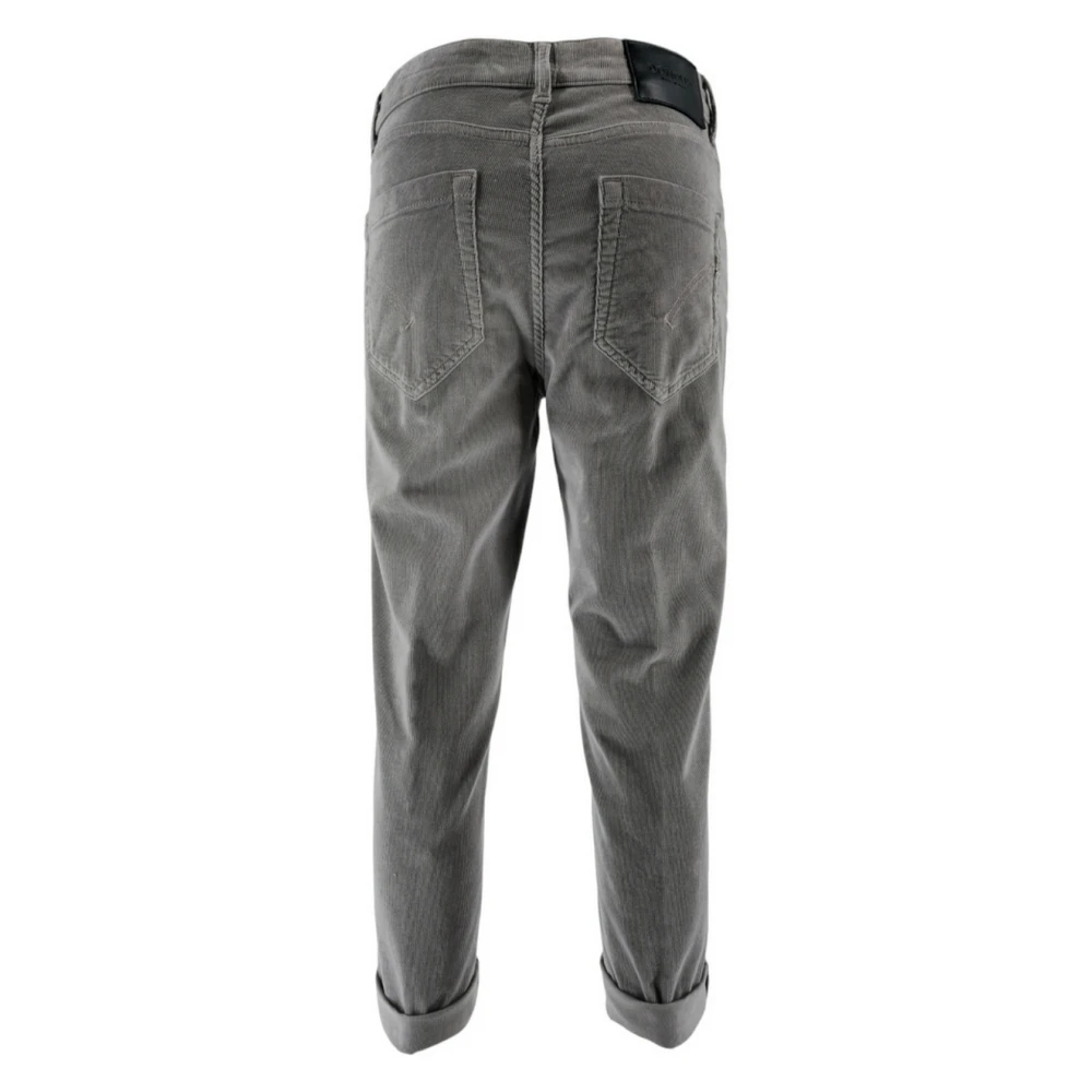 Dondup Fluwelen Grijze Broek voor Vrouwen Gray Dames