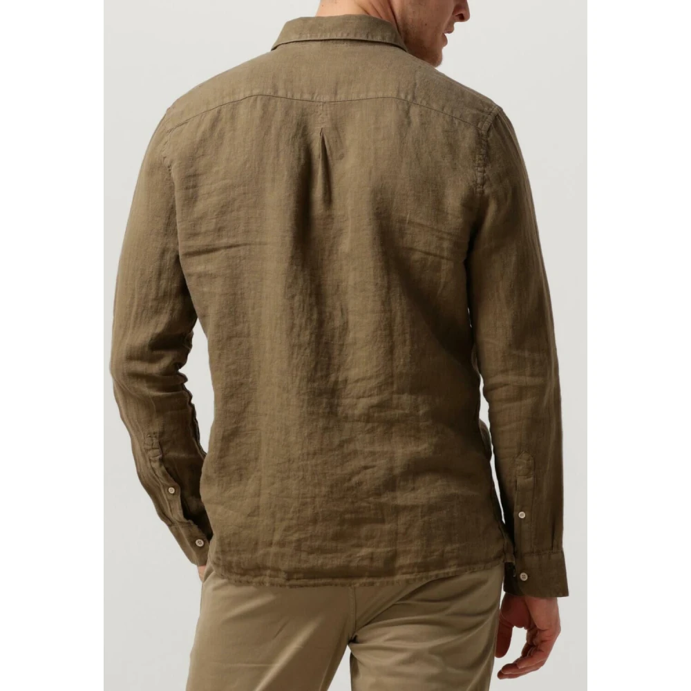 The GoodPeople Casual Olive Overhemd Soho Green Heren