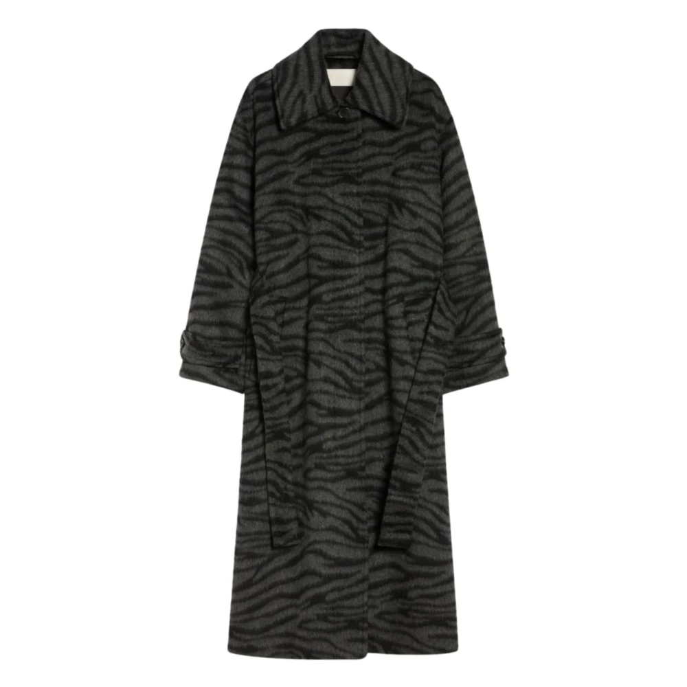 Iblues Dierenprintjas met geometrische snit Black Dames