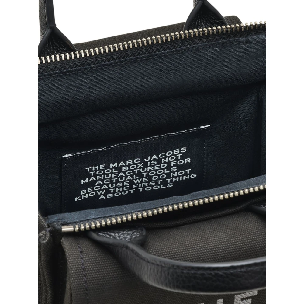 Marc Jacobs Canvas Logo Print Zwarte Tas Black Dames