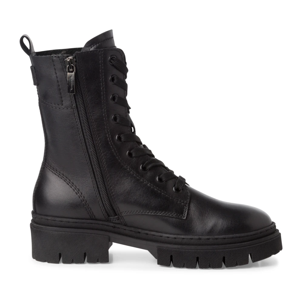 Tamaris Women's Black Lace-Up Ankle Boots - Lace-Up Boots - 6 Uk - Shoes