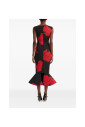 floral-print-sleeveless-flared-hem-dress