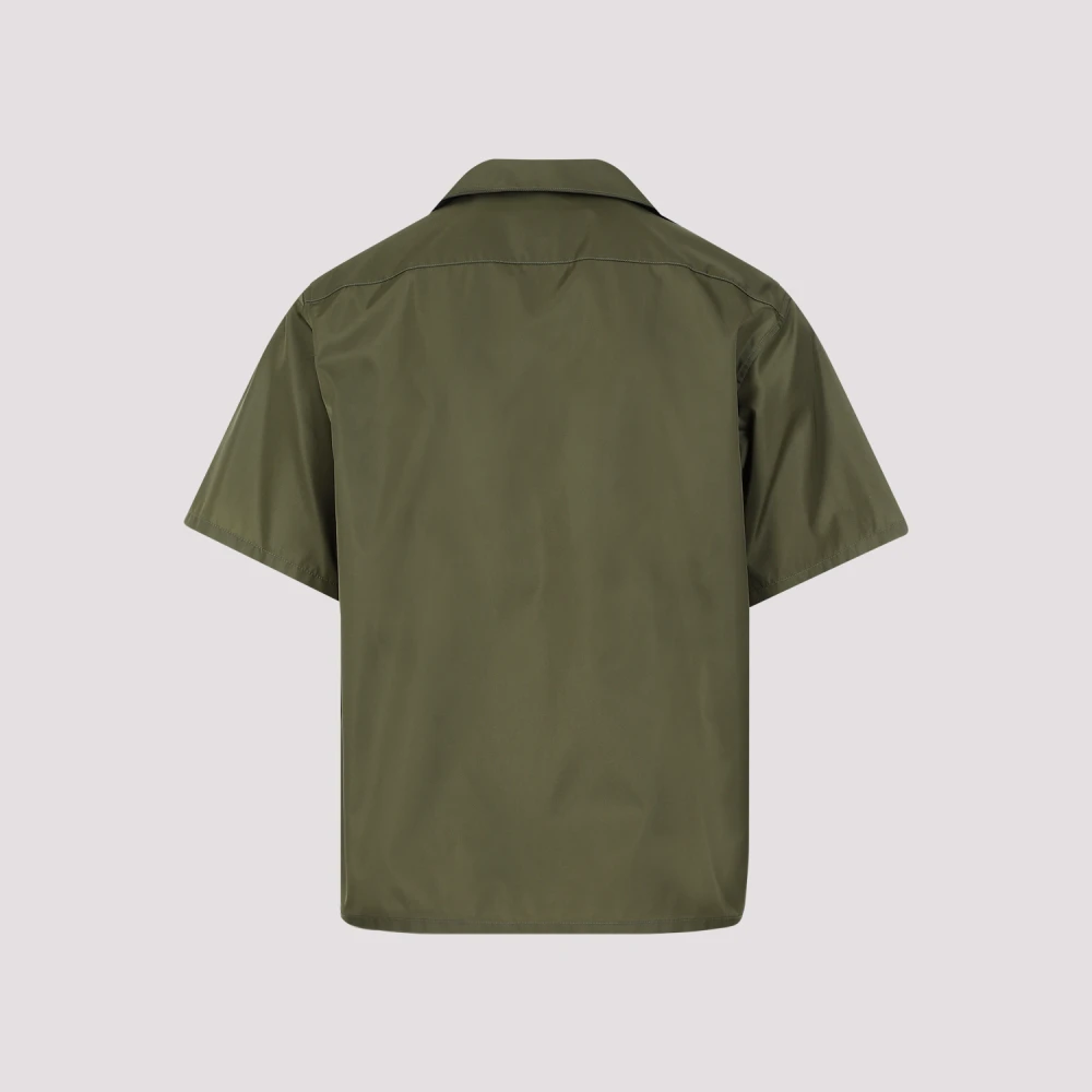Prada Short Sleeve Shirts Green Heren