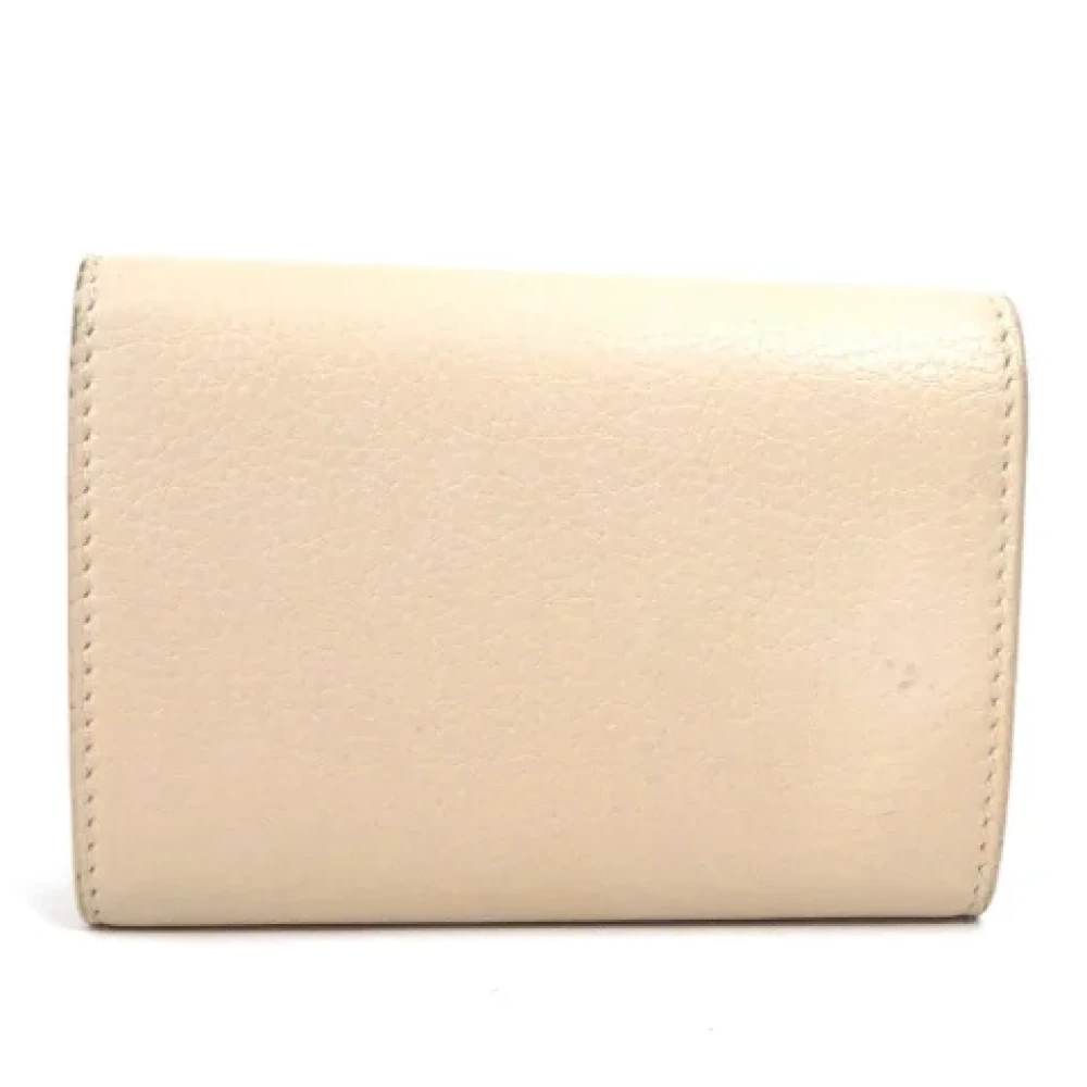 Yves Saint Laurent Vintage Pre-owned Leather key-holders Beige Dames