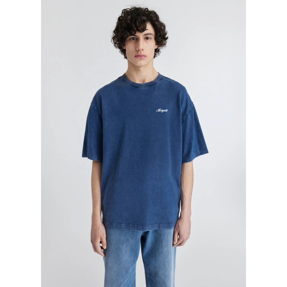 Axel Arigato Honor Washed T-Shirt Blue Heren
