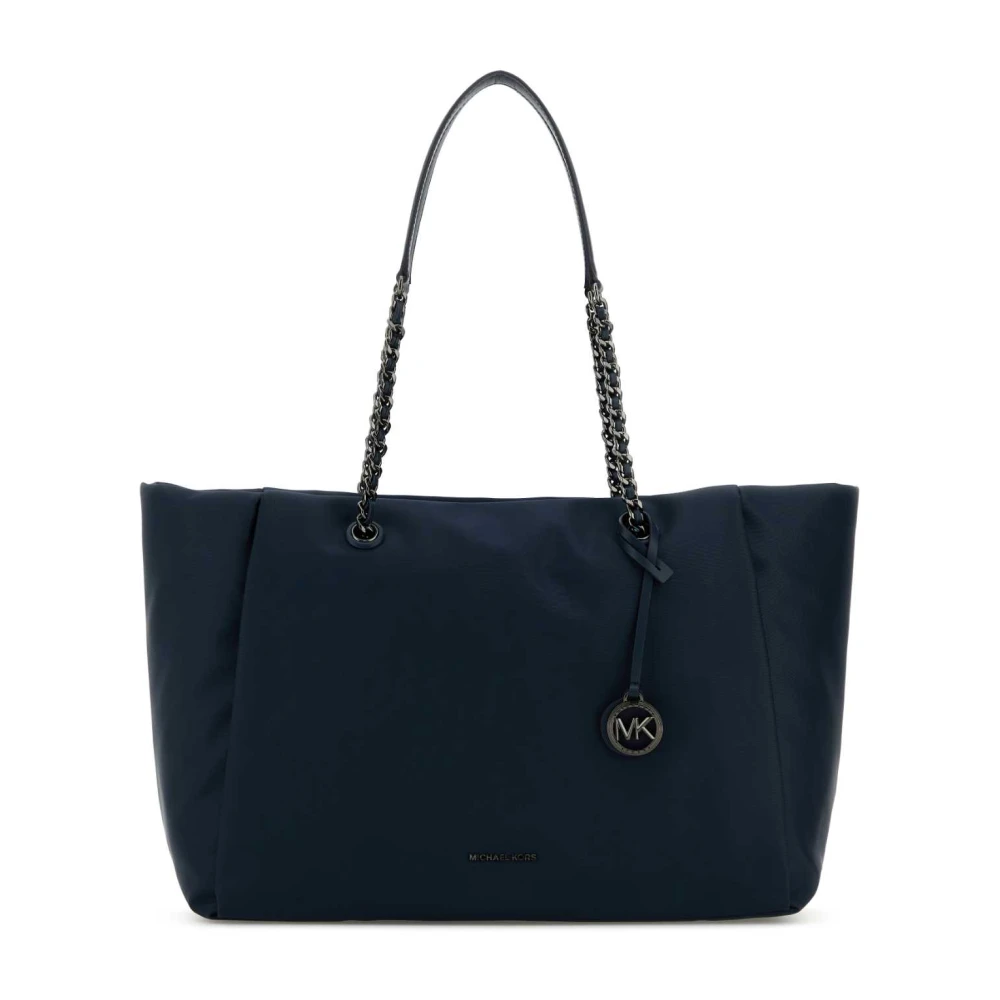 Michael Kors Grote Georgia Shopping Bag van Nylon Navy Blauw Blue Dames