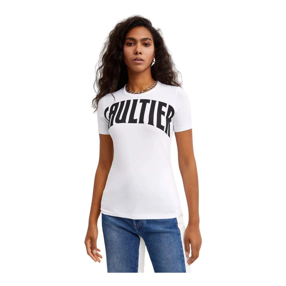 Jean Paul Gaultier Wit Logo T-shirt White Dames
