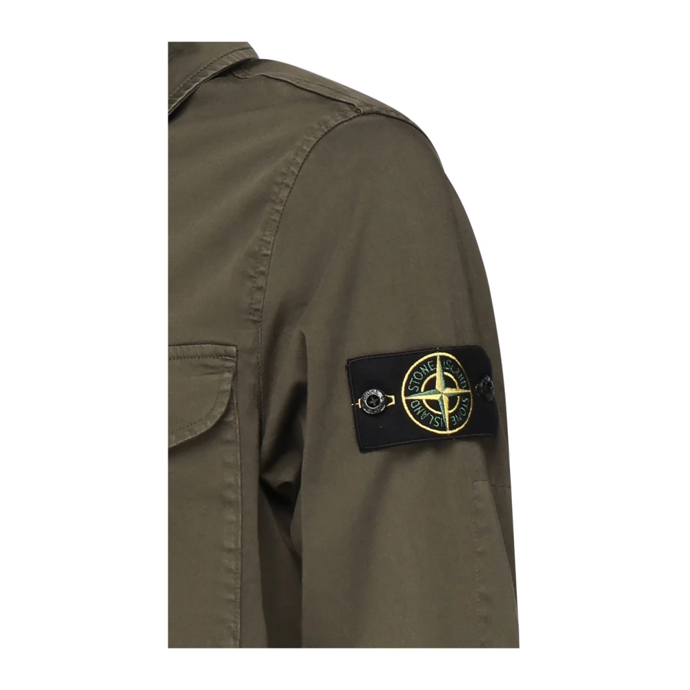 Stone Island Bruine Katoenen Ritsjas met Zakken Brown Heren